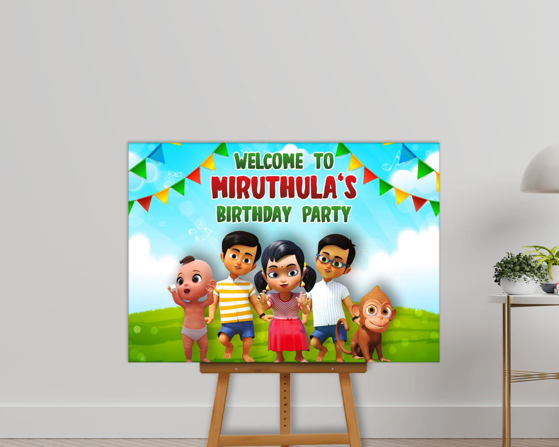 Chutti Kannamma Theme Customized Welcome Board