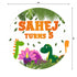 Dinosaur Theme Backdrop - Round Backdrop - 8x8 Ft. - image 5 of 7 | Party Supplies India