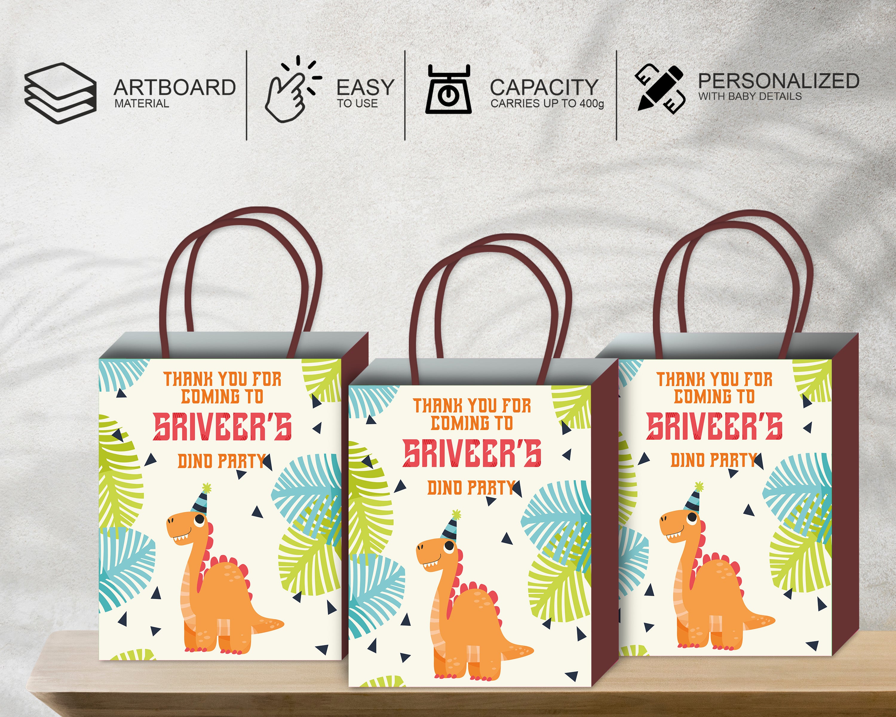 Dinosaur Theme  Return Gift Bag