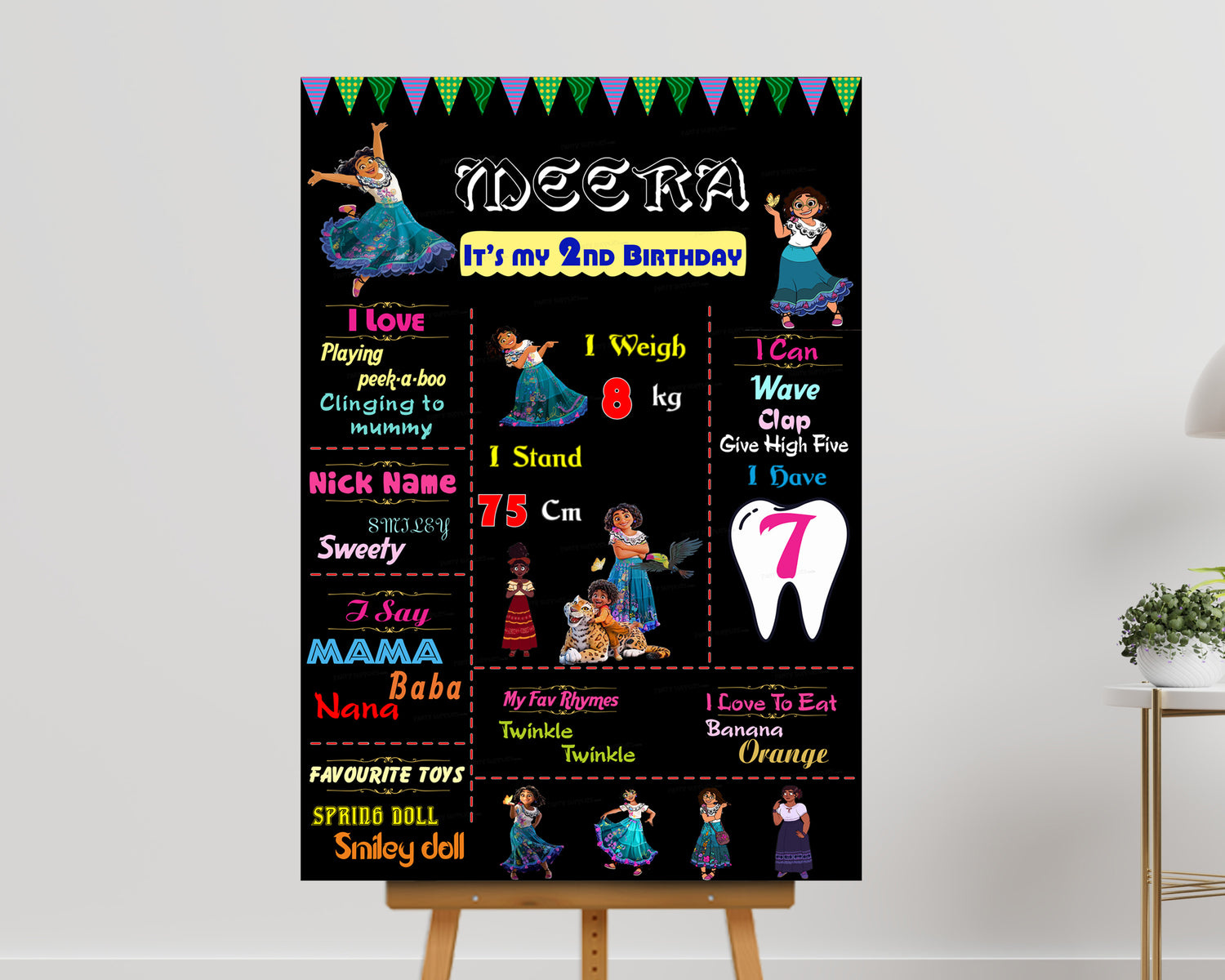 EncantoTheme Chalk Board - image 1 of 3 | Party Supplies India