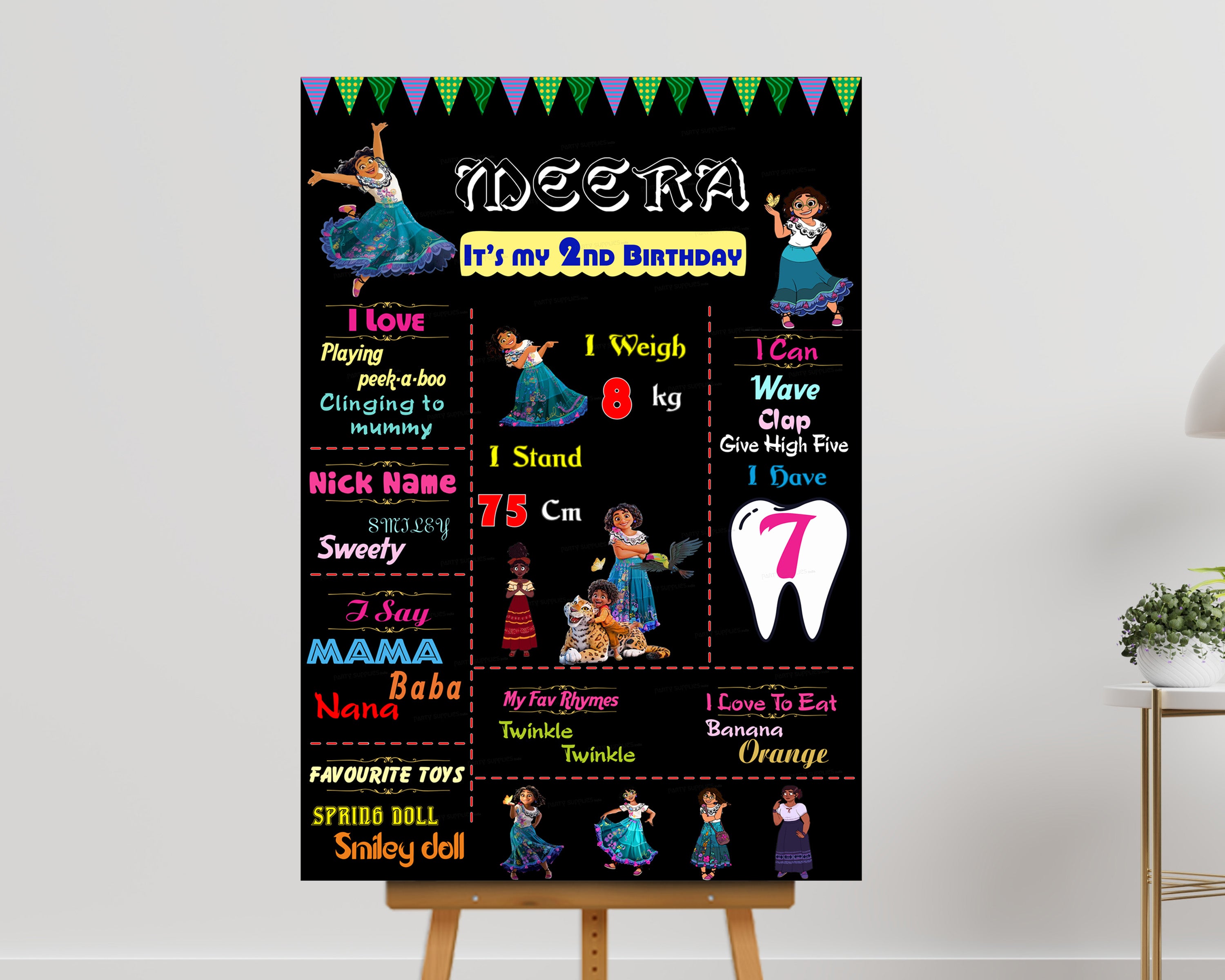 EncantoTheme Chalk Board - image 1 of 3 | Party Supplies India