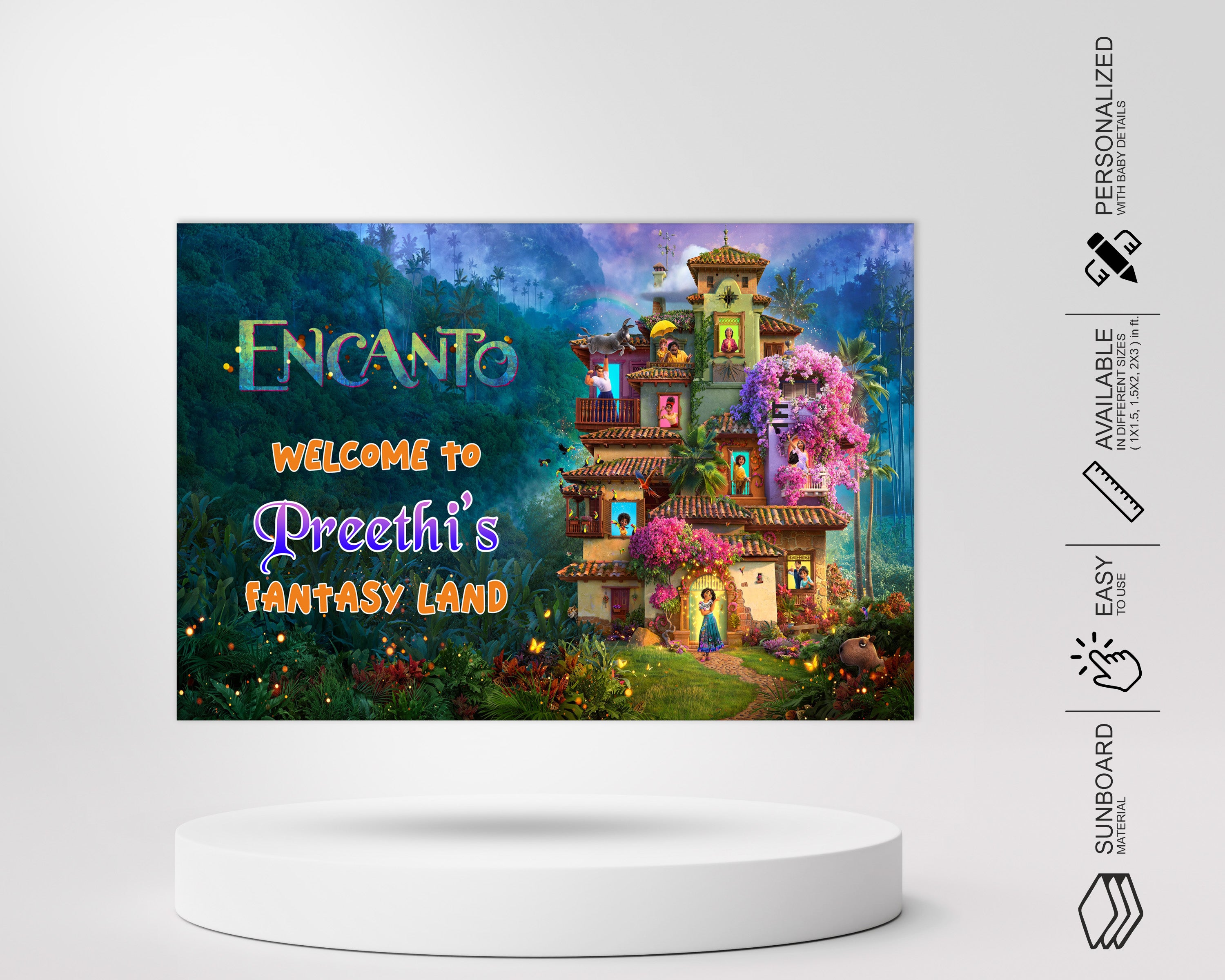 Encanto Theme Customized Welcome Board