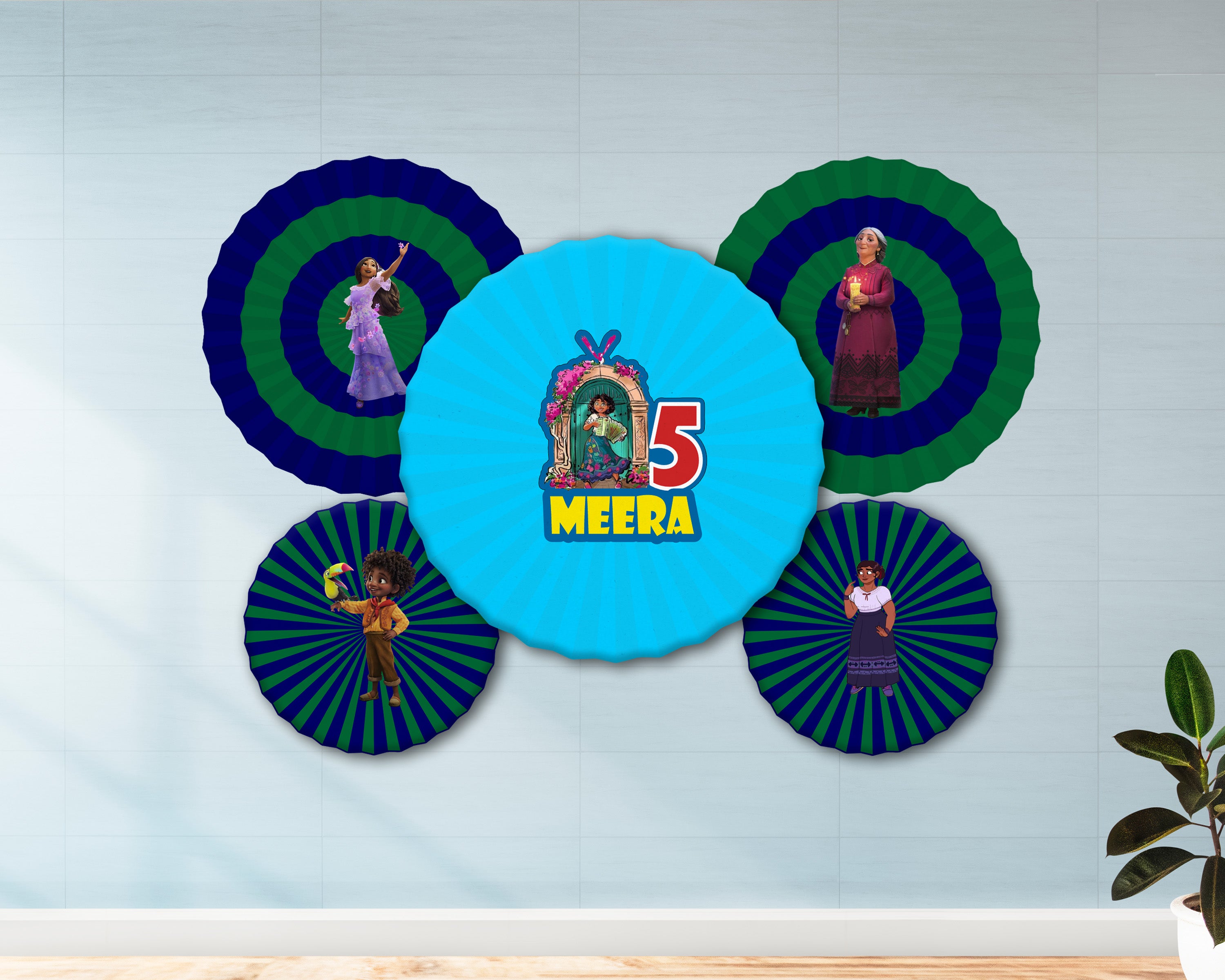 Encanto Theme Paper Fan