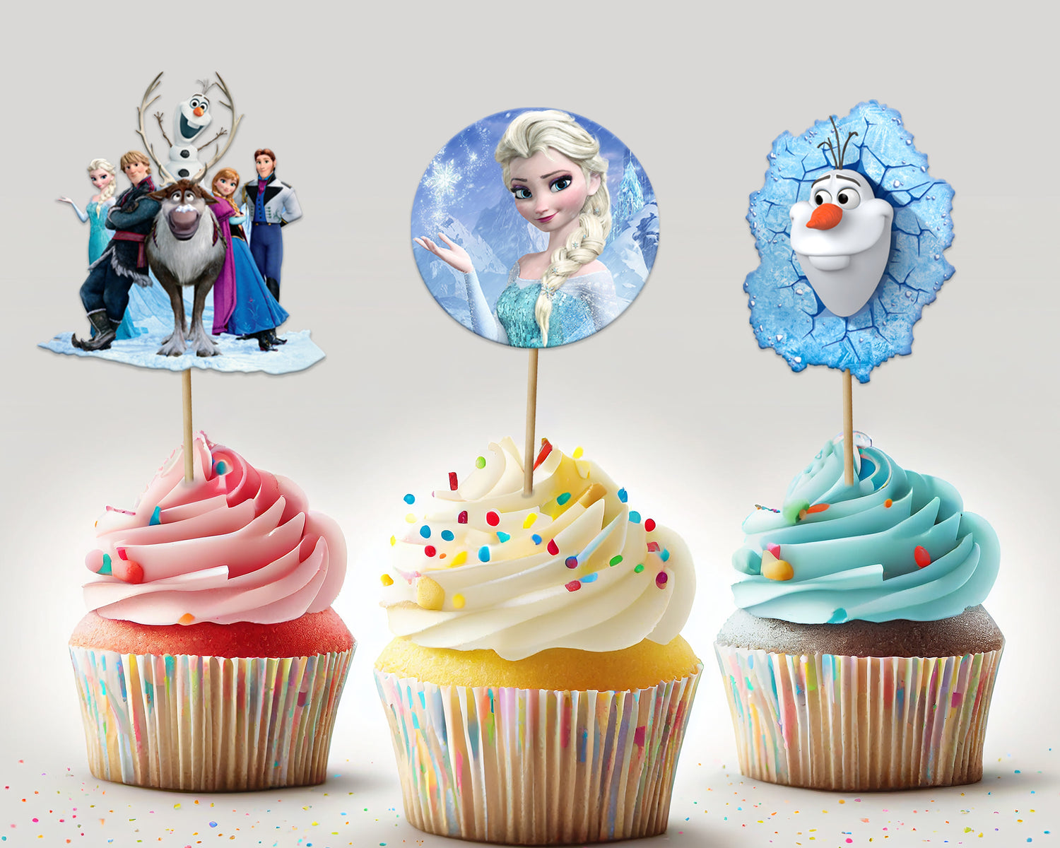 PSI Frozen Theme Cup Cake Topper