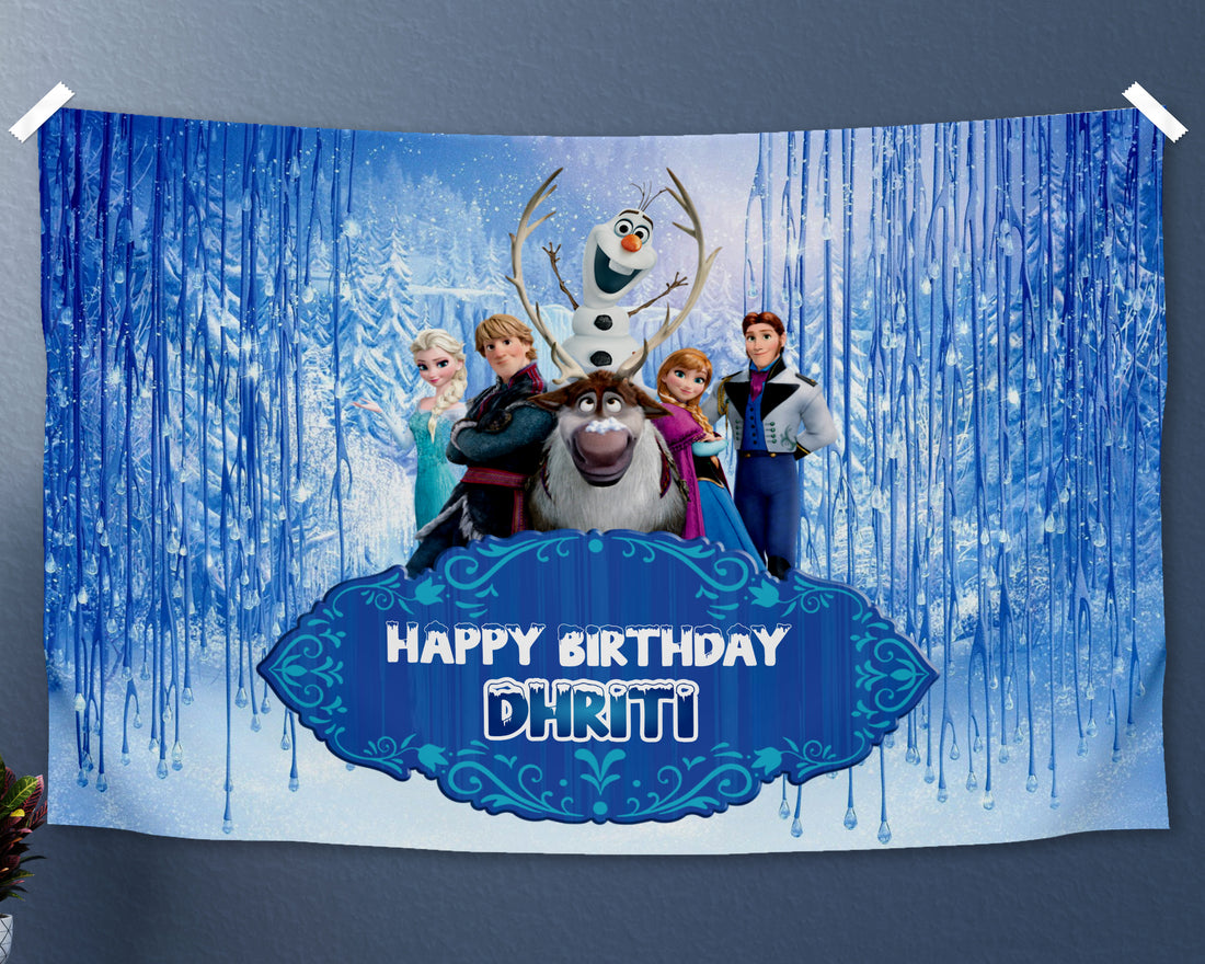 Frozen Theme Customized Backdrop