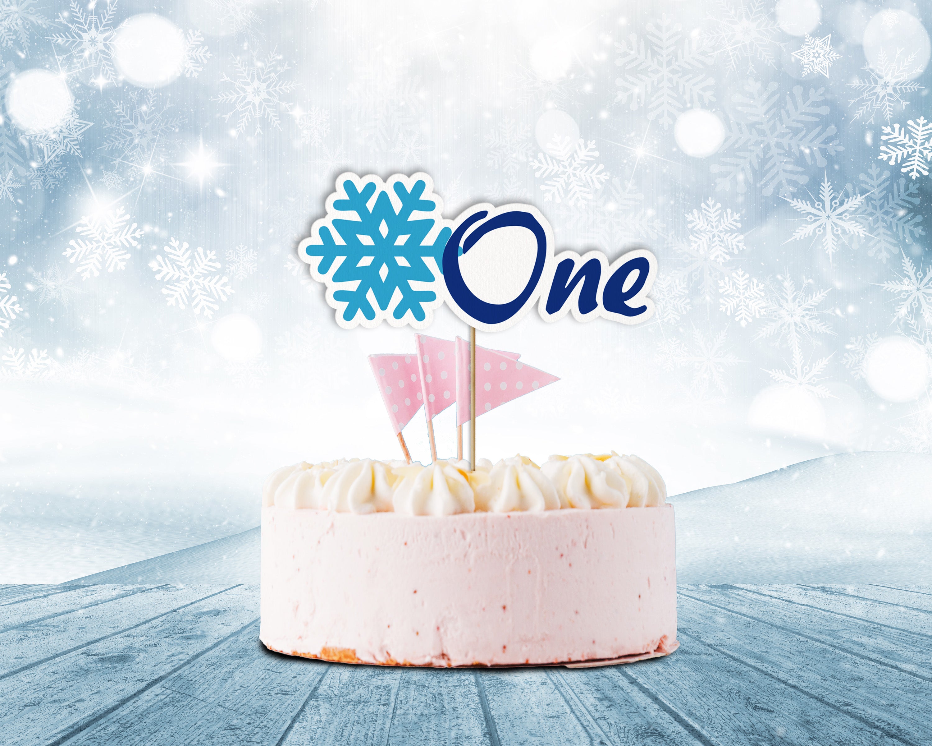 PSI Frozen Theme Customized Cake Topper