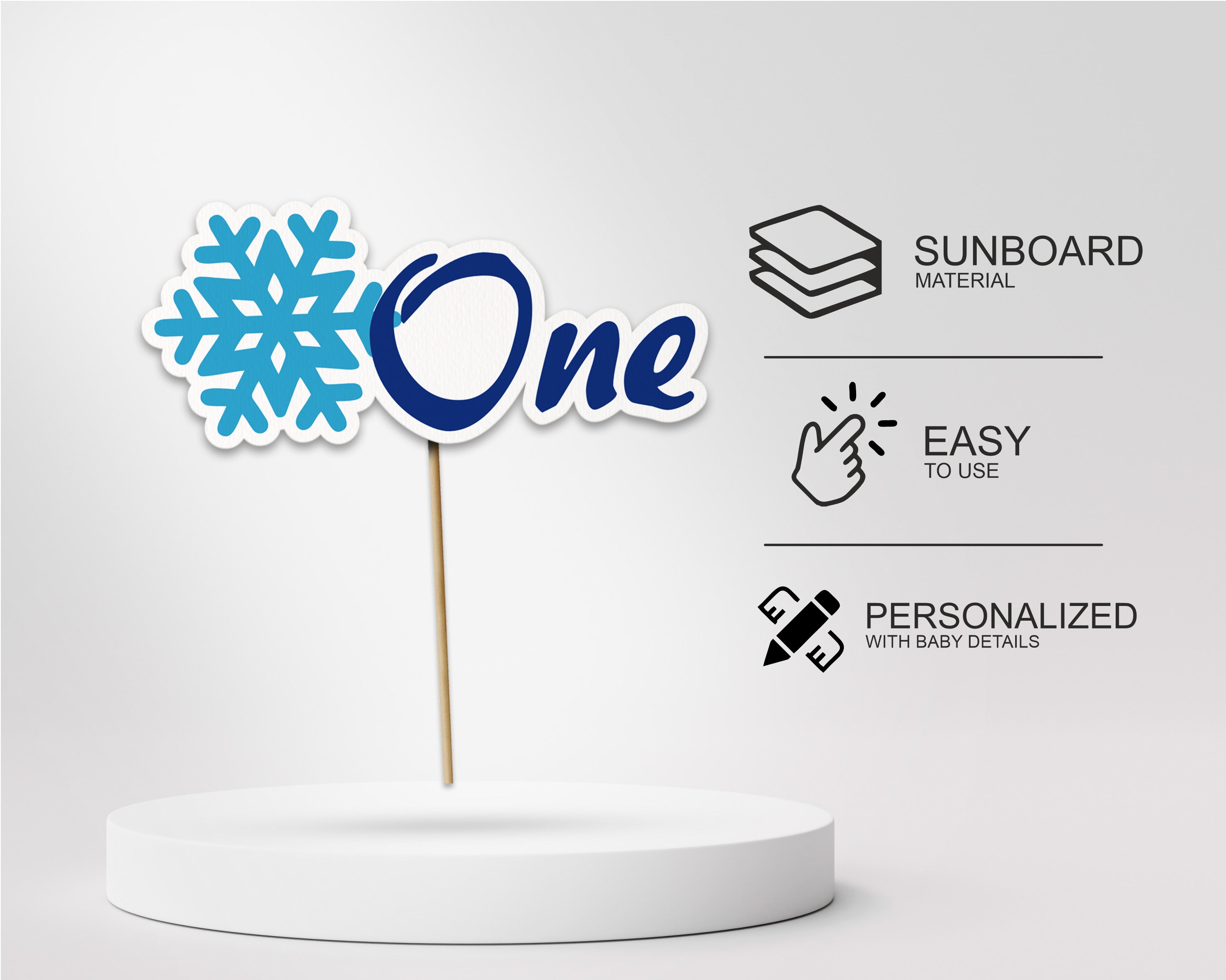 Frozen Theme Customized Cake Topper