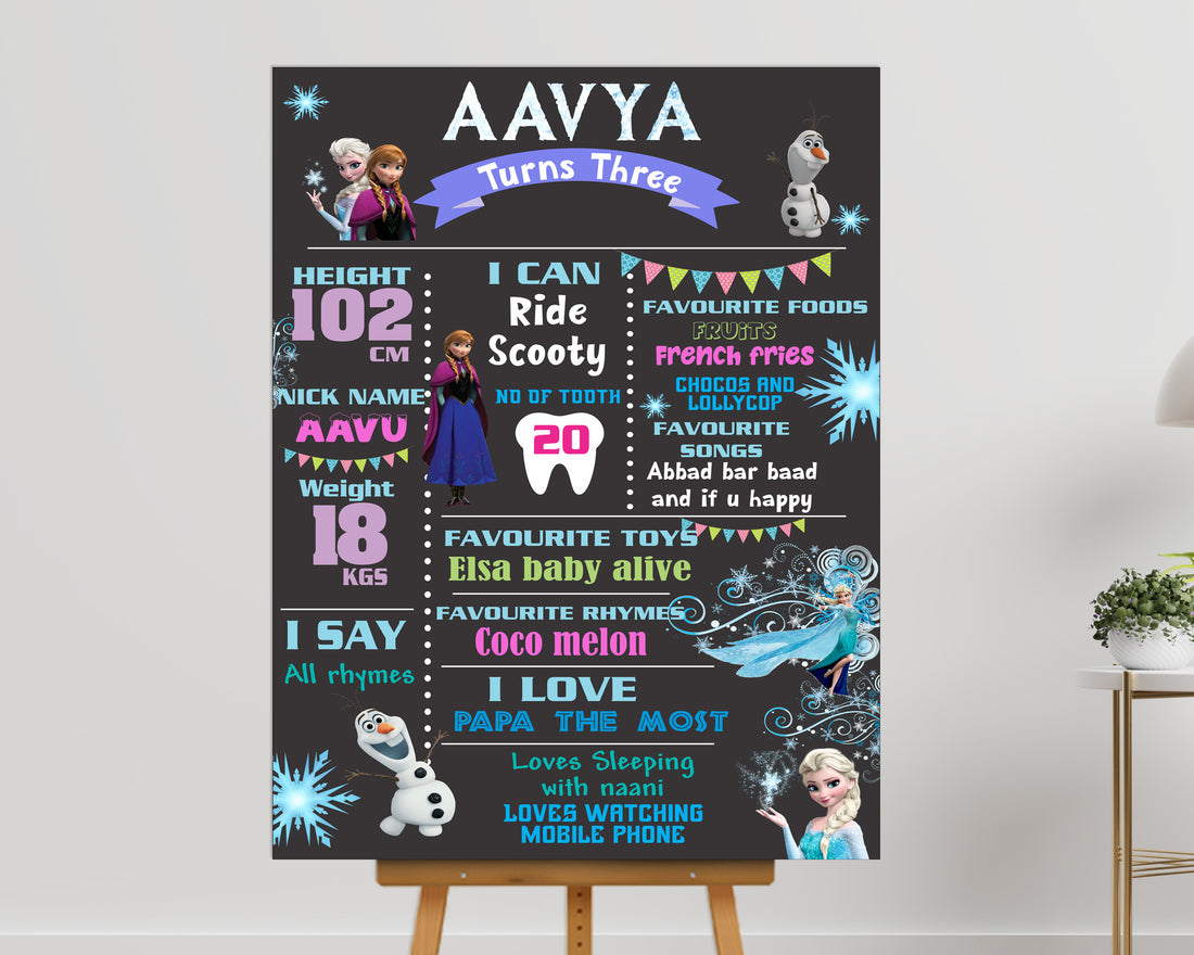 Frozen Theme Customized Chalkboard