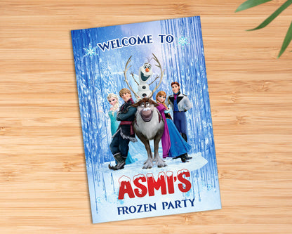 PSI Frozen Theme Customized Welcome Board