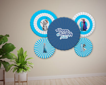 Frozen Theme Paper Fan