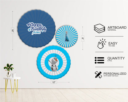 Frozen Theme Paper Fan