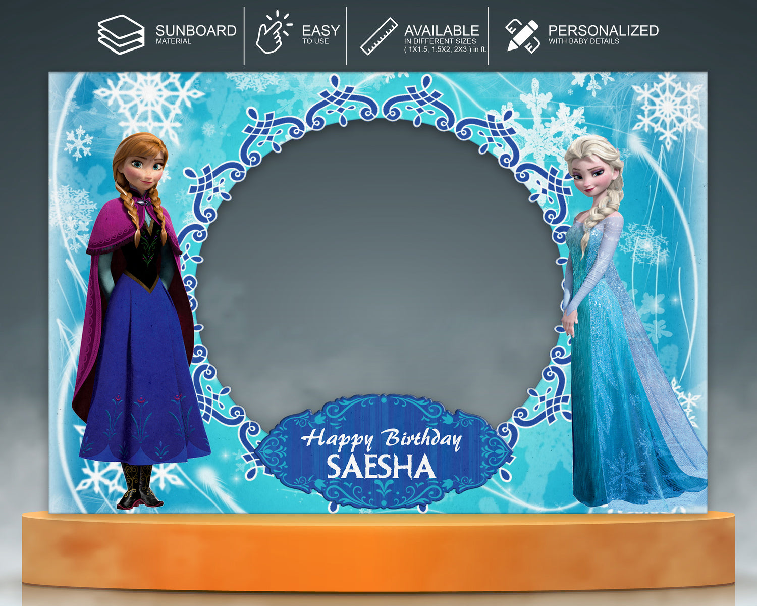 PSI Frozen Theme Personalized Photobooth
