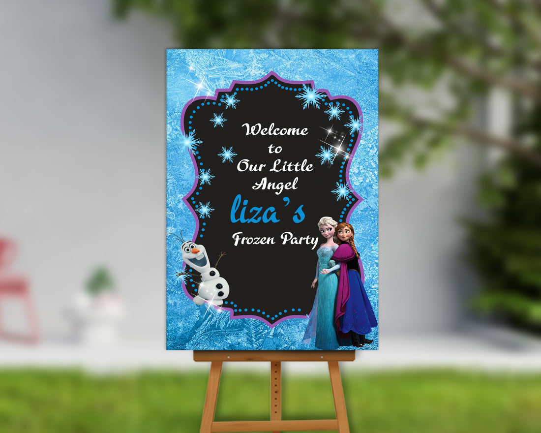 Frozen Theme Personalized Welcome Board
