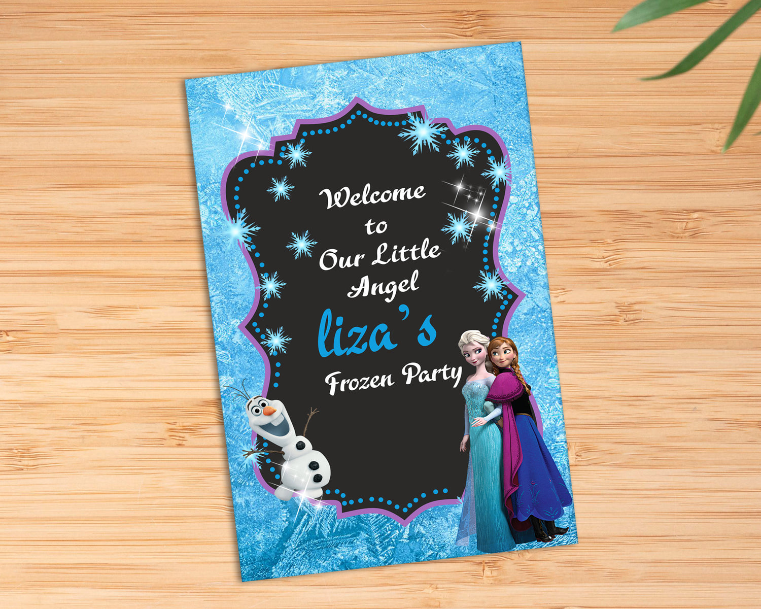PSI Frozen Theme Personalized Welcome Board