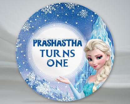 Frozen Theme Round Backdrop