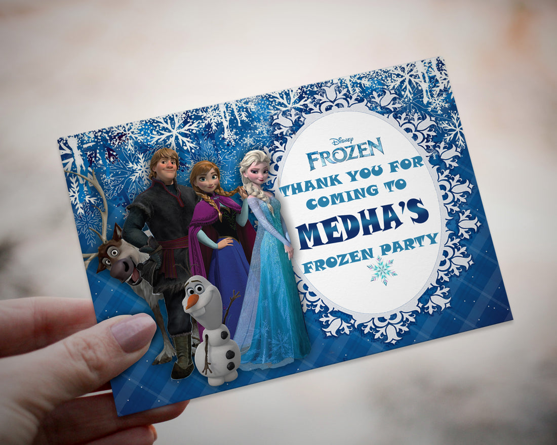 Frozen Theme Thank You Card