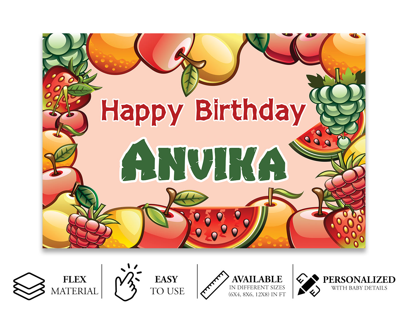 Fruitastic Birthday Backdrop