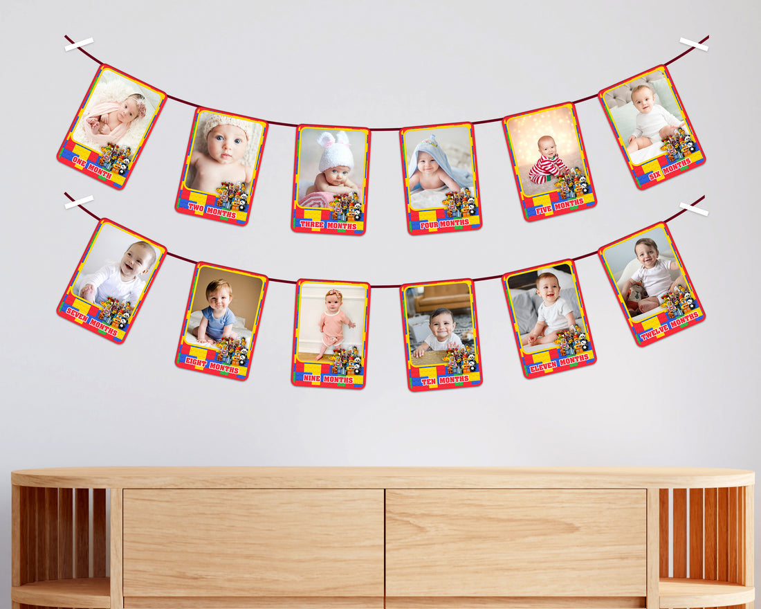 Lego Theme 12 Months Photo Banner