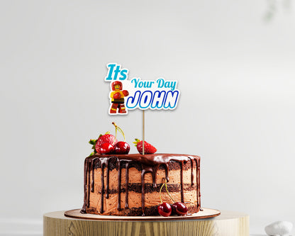 Lego Theme Cake Topper
