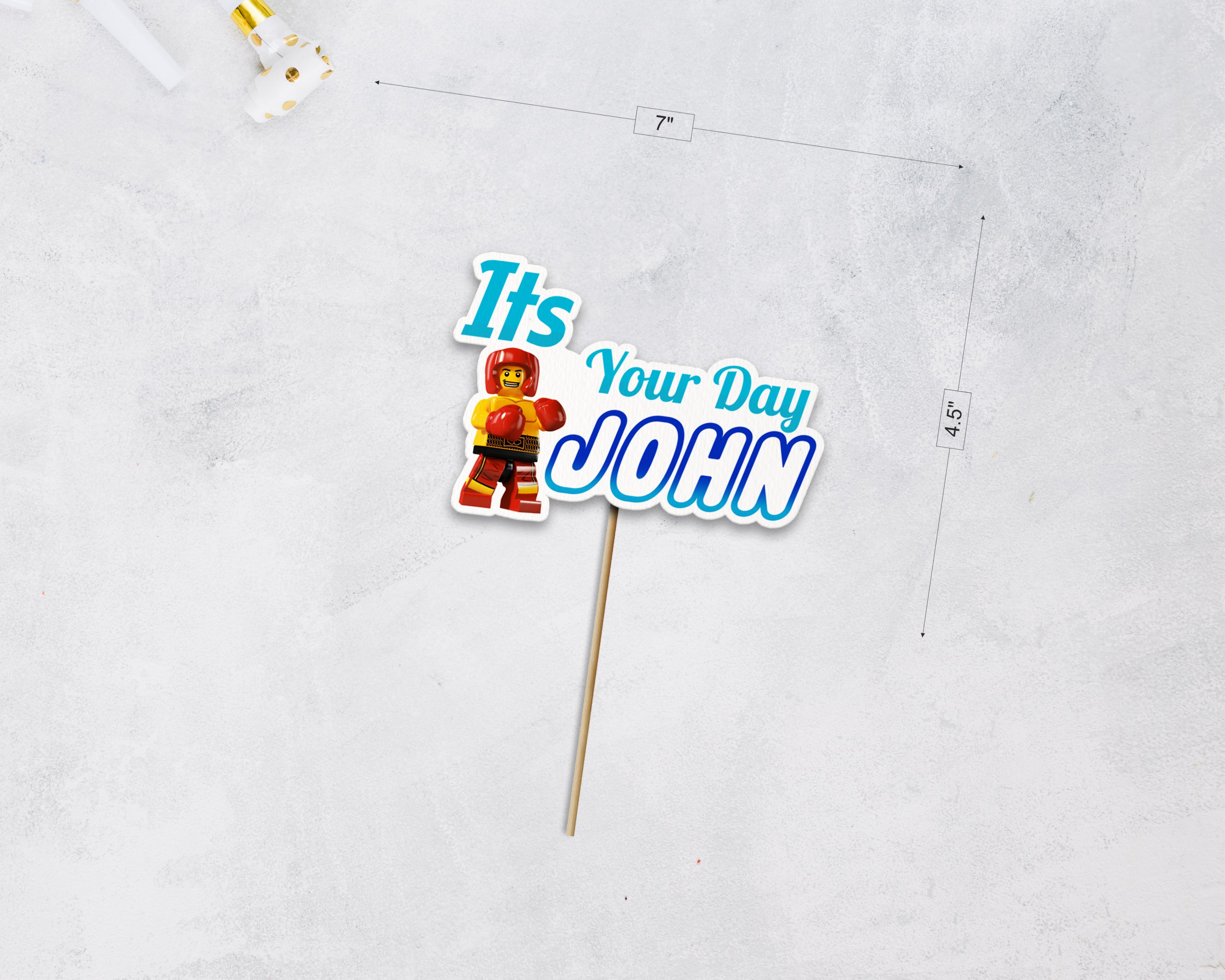 Lego Theme Cake Topper