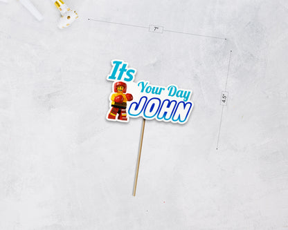 Lego Theme Cake Topper