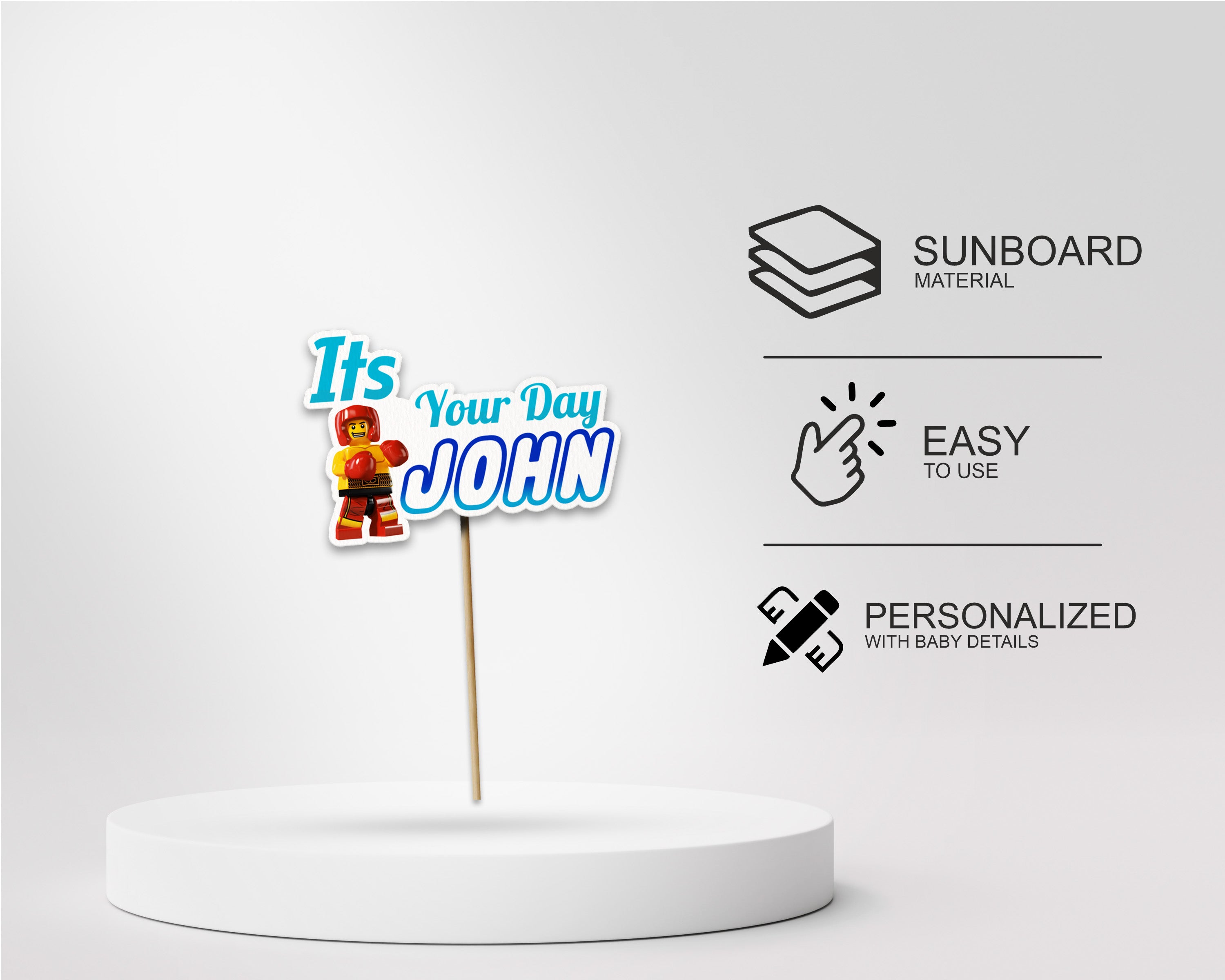 Lego Theme Cake Topper