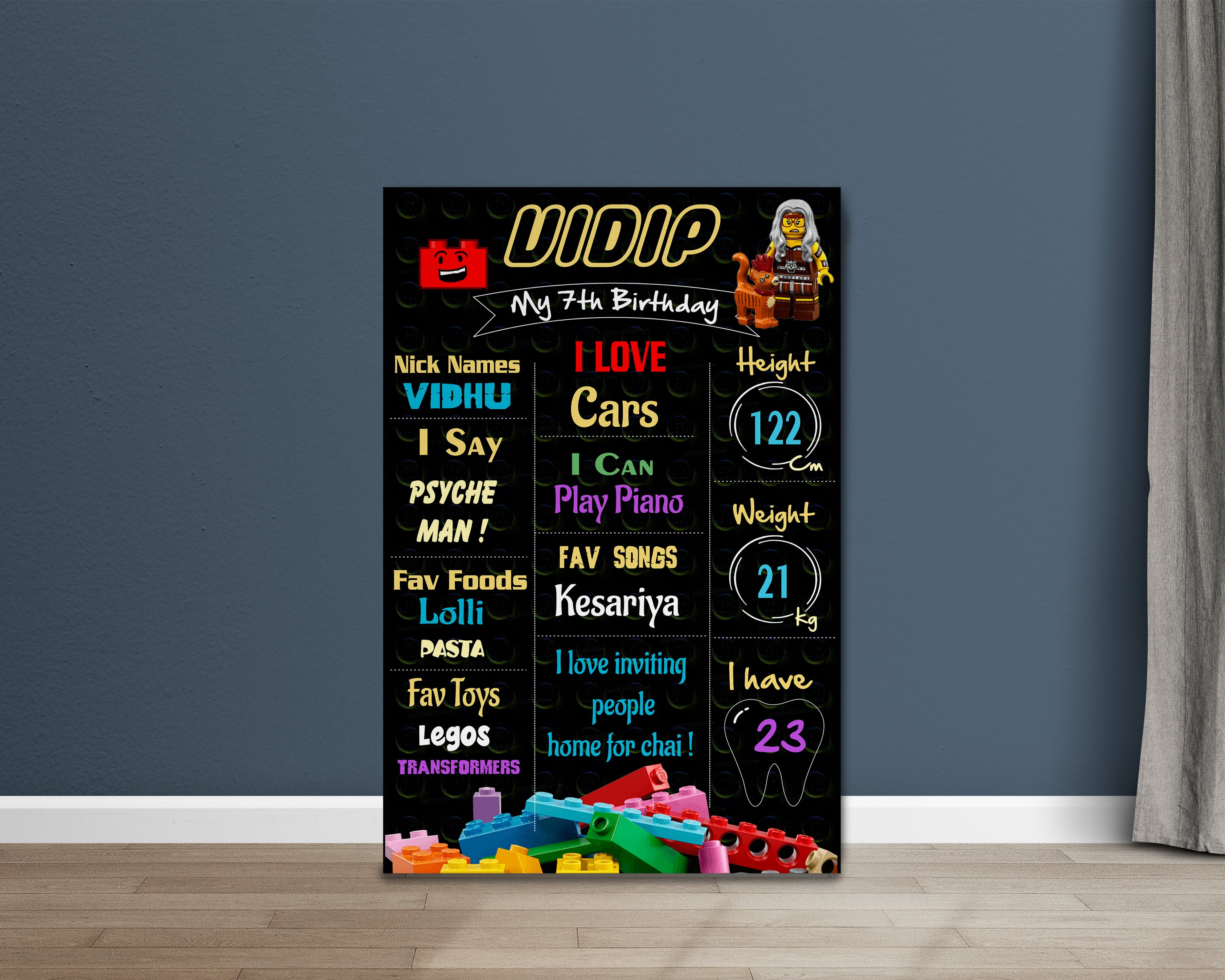Lego Theme Chalk Board