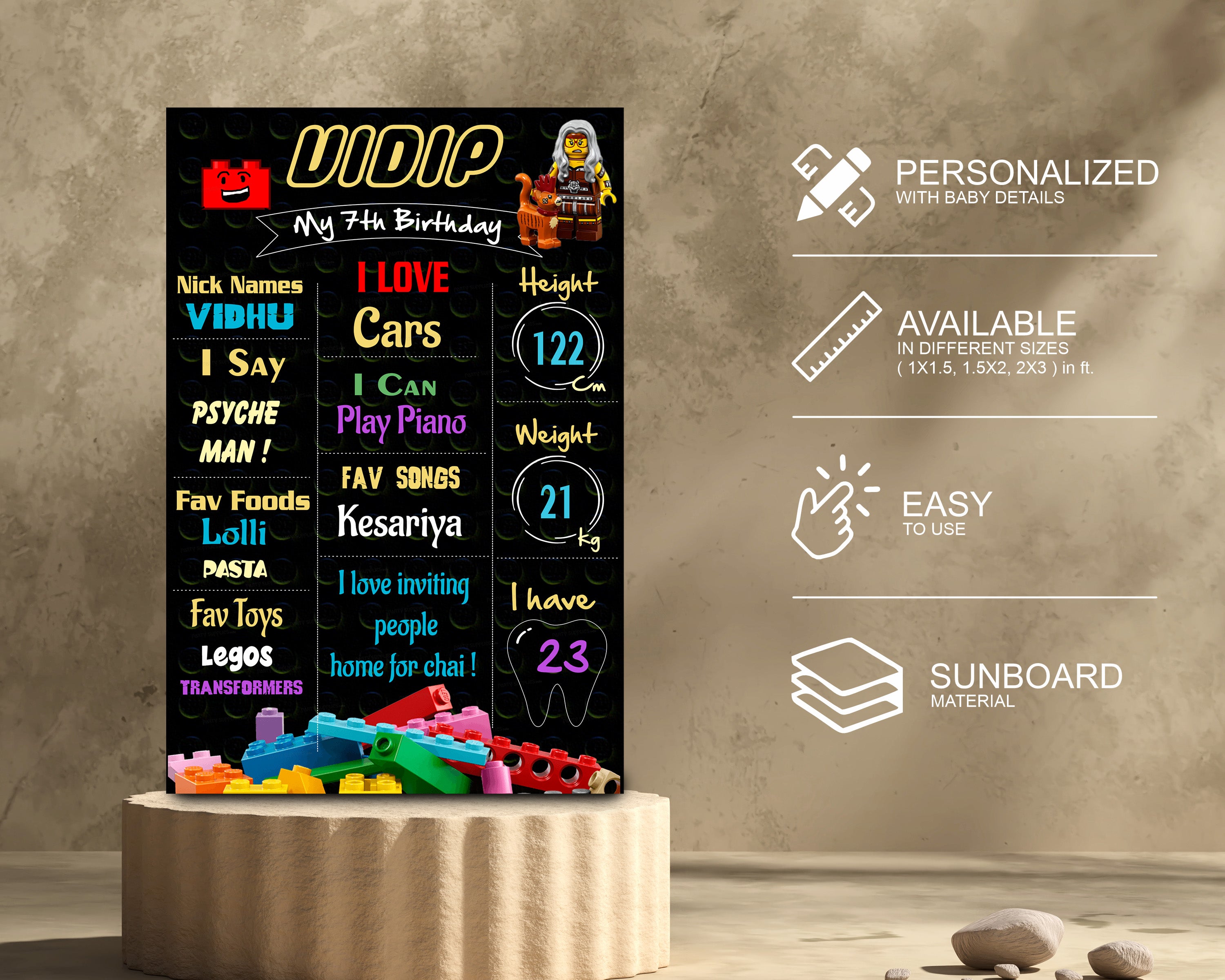 Lego Theme Chalk Board