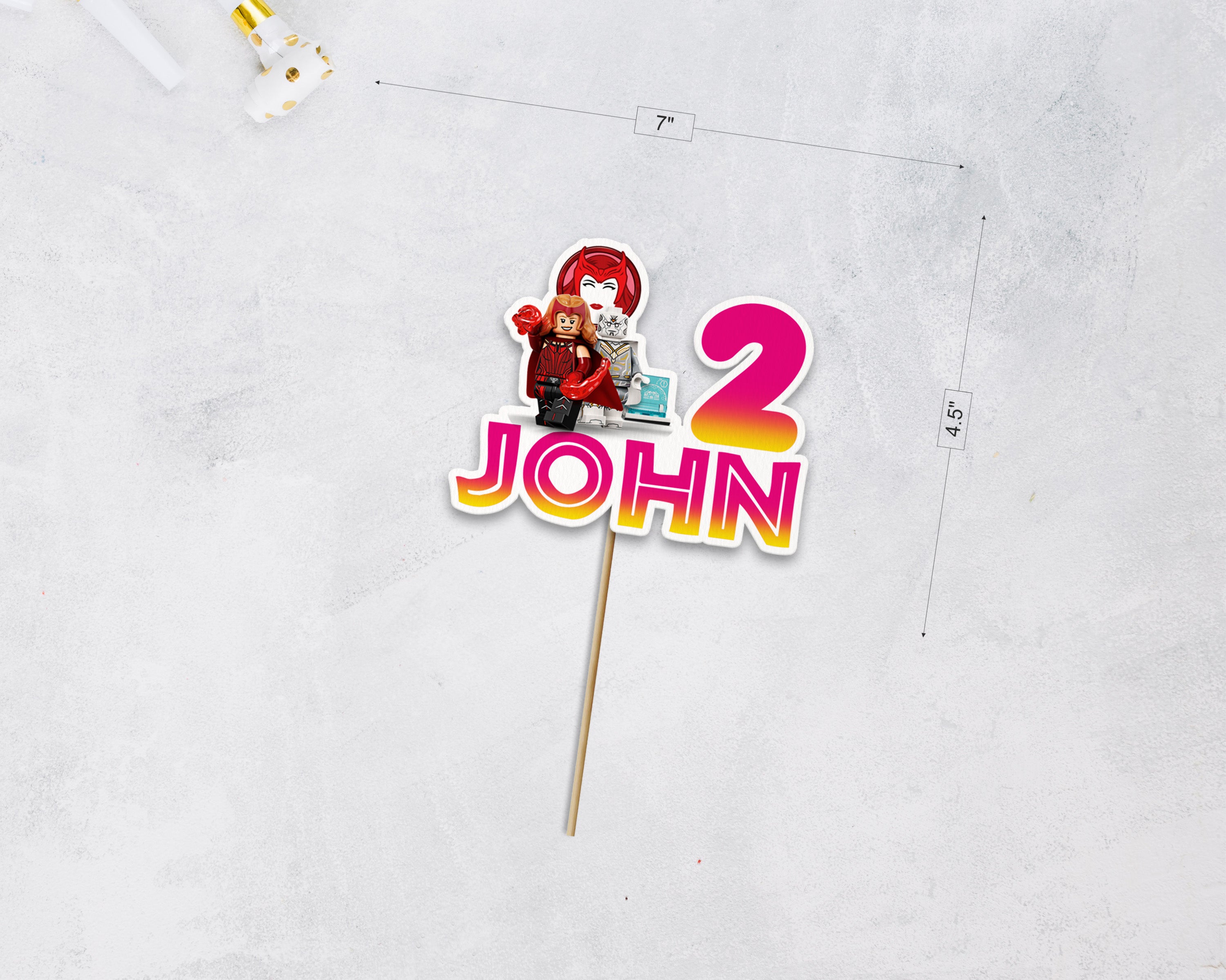 Lego Theme Customized  Cake Topper