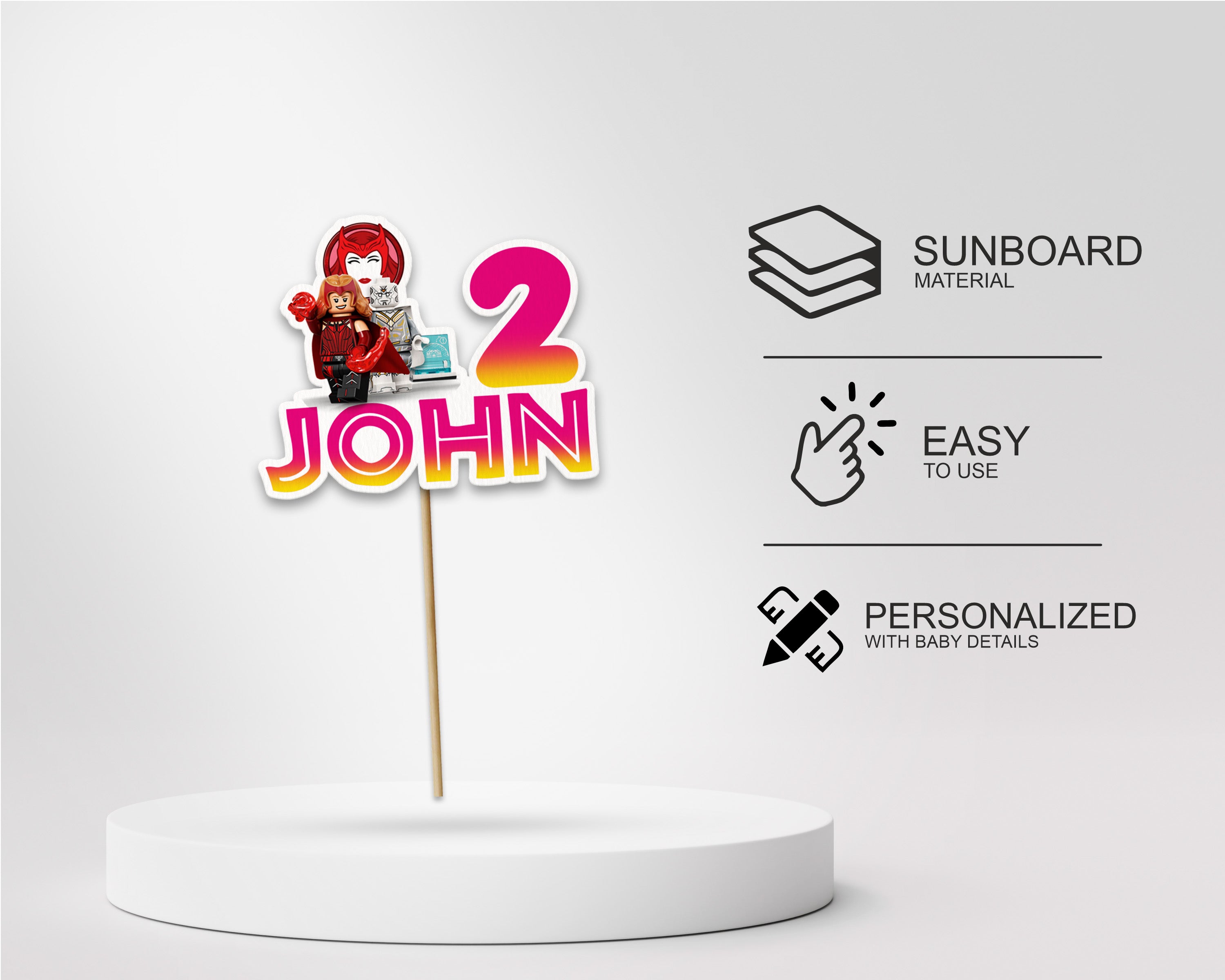 Lego Theme Customized  Cake Topper