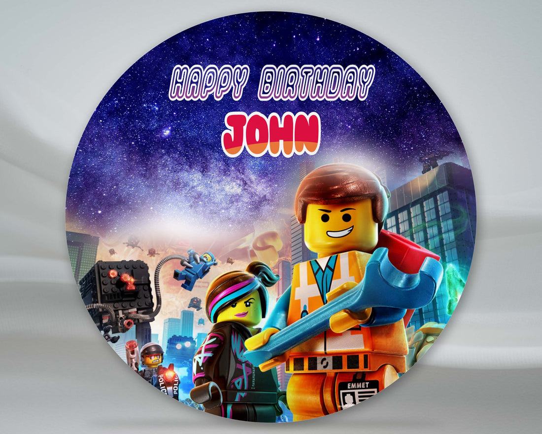 Lego Theme Customized Round Backdrop