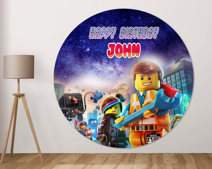 PSI Lego Theme Customized Round Backdrop