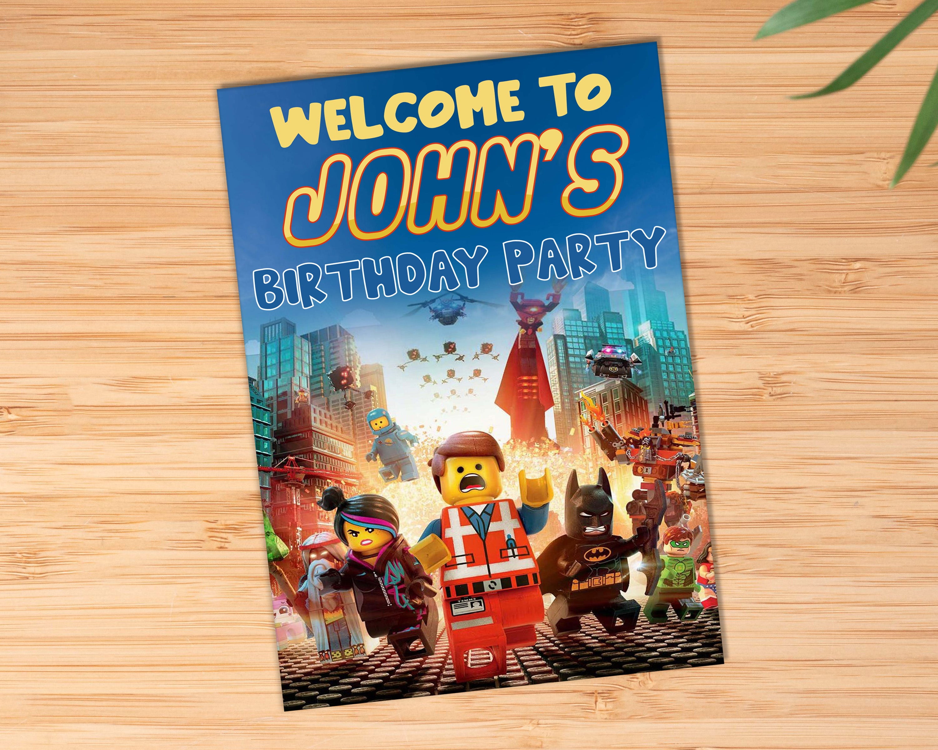 Lego Theme Customized Welcome Board | Birthday party celebration ...