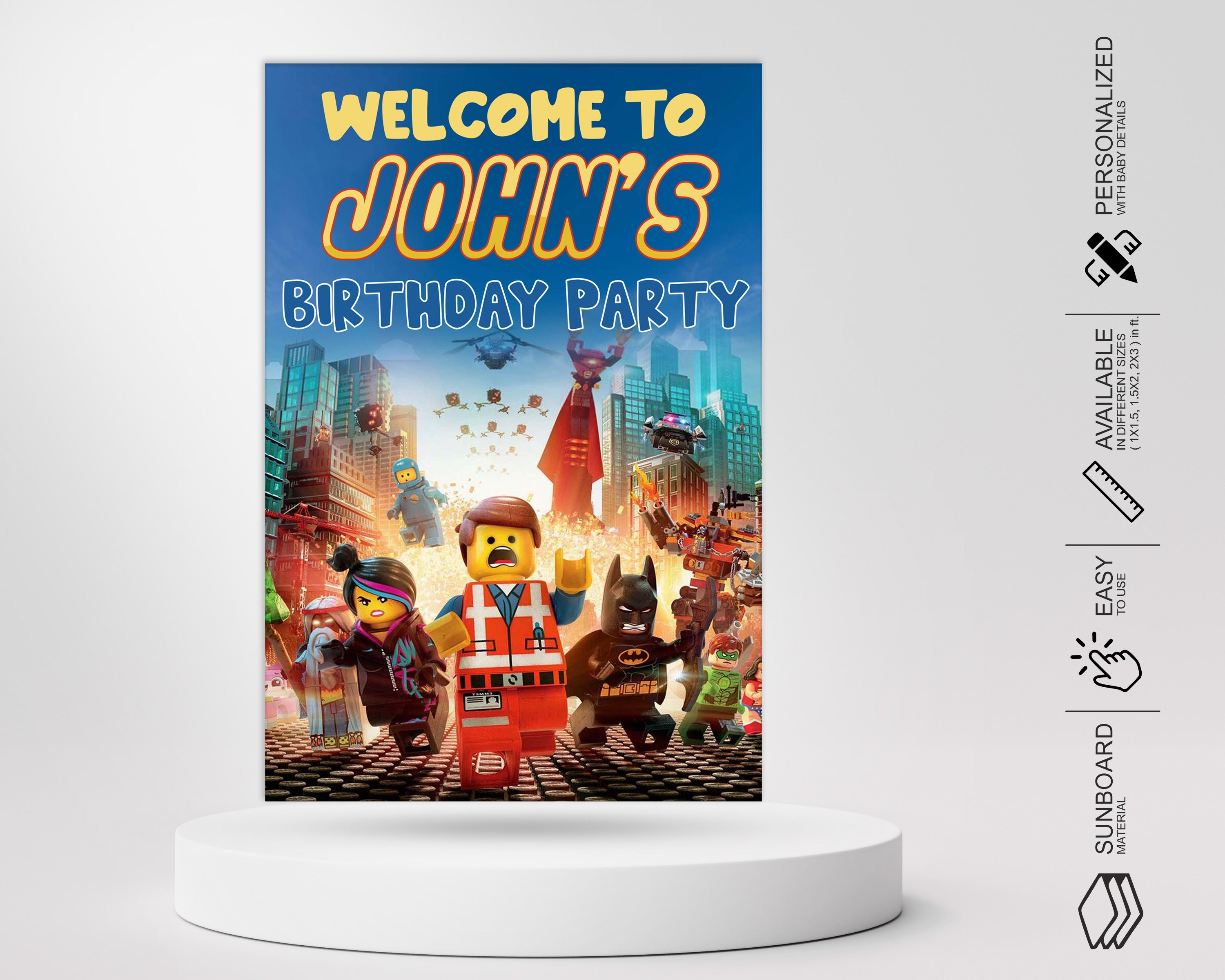 Lego Theme Customized Welcome Board
