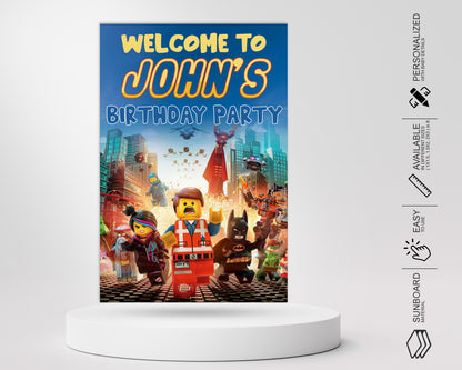 Lego Theme Customized Welcome Board
