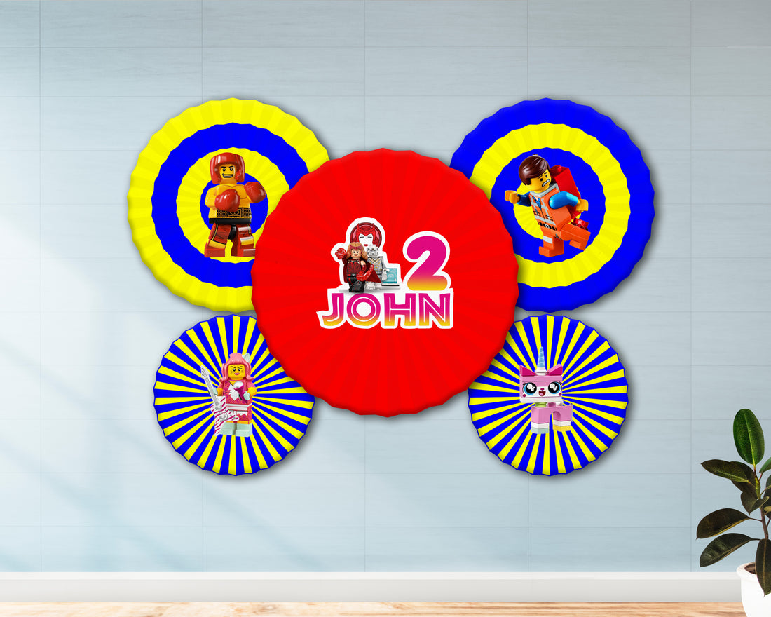 Lego Theme Paper Fan