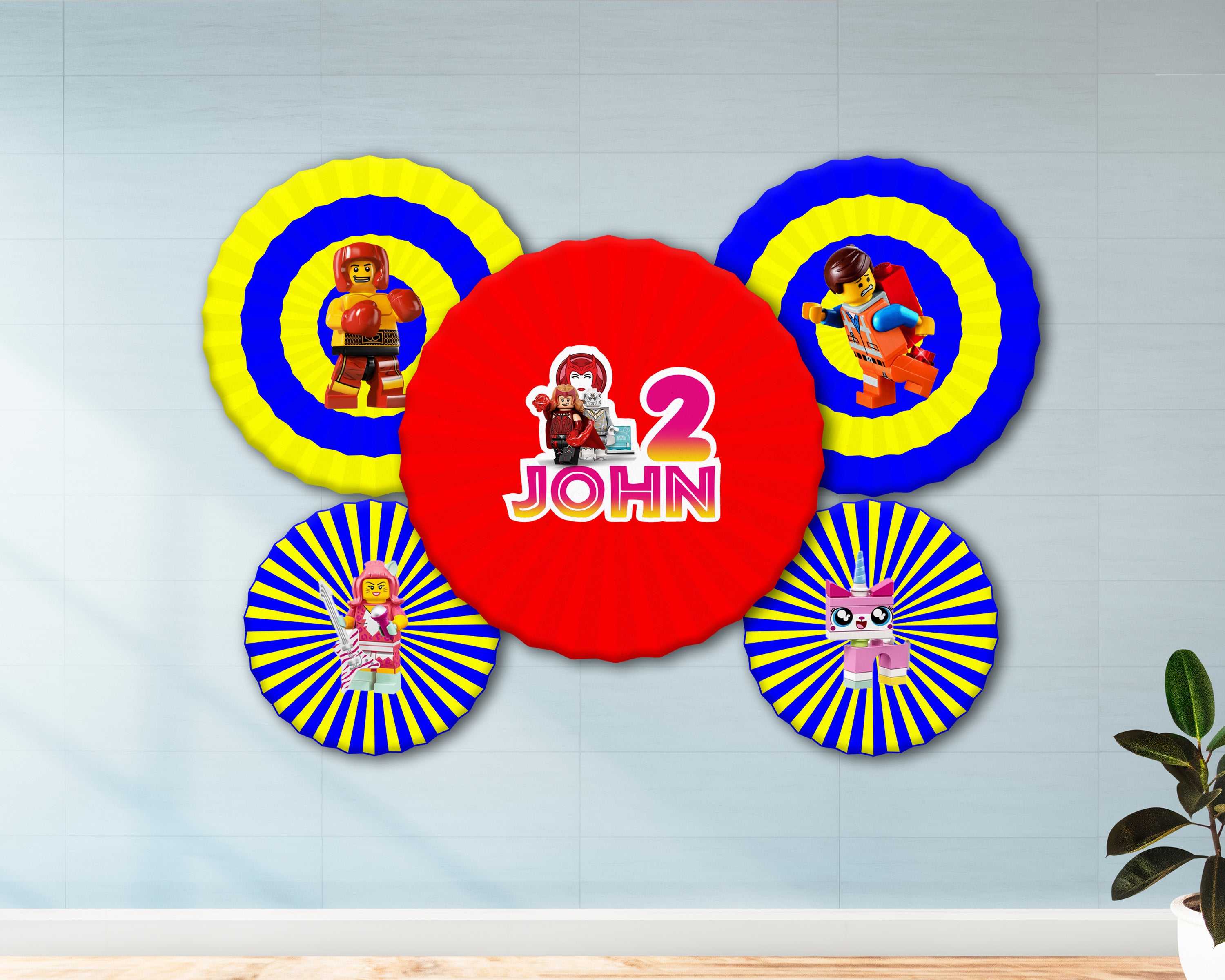 Lego Theme  Paper Fan