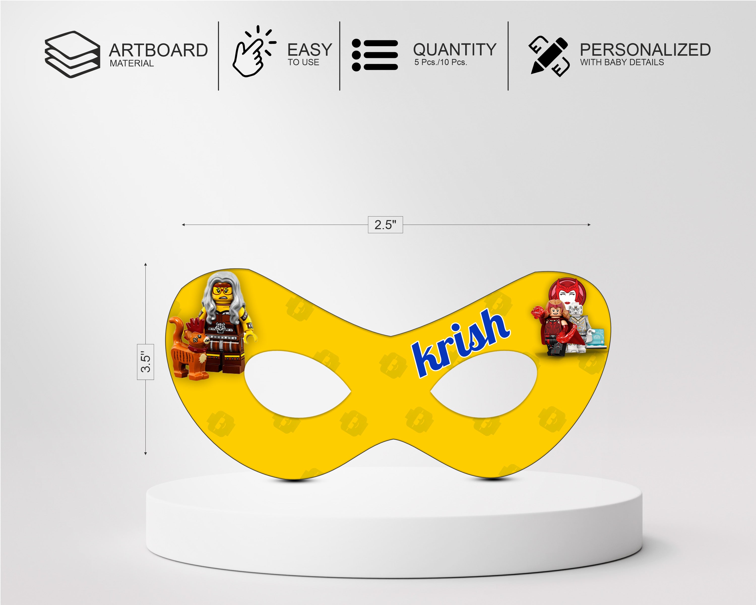 Lego Theme  Personalized Eye Mask