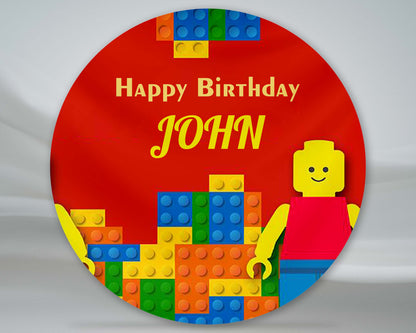 Lego Theme Round  Backdrop