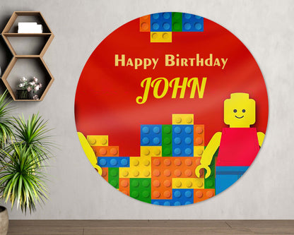 Lego Theme Round  Backdrop