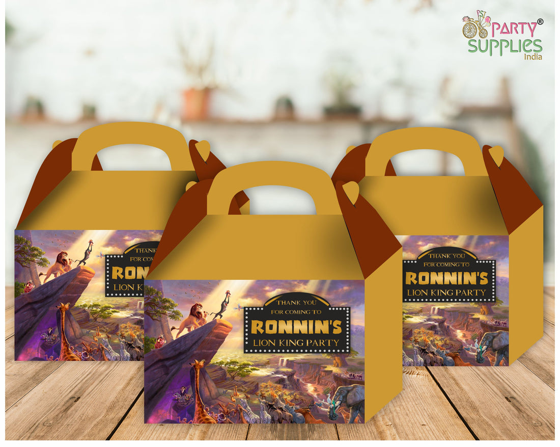 Lion King Theme Return Gift Goodie Boxes