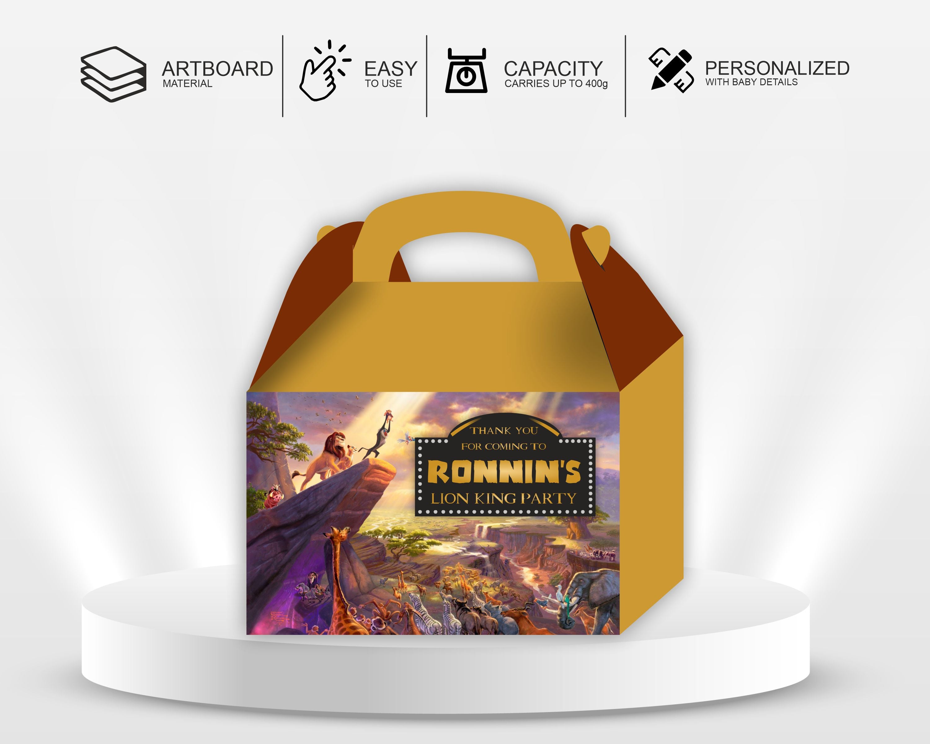 Lion King Theme Return Gift Goodie Boxes