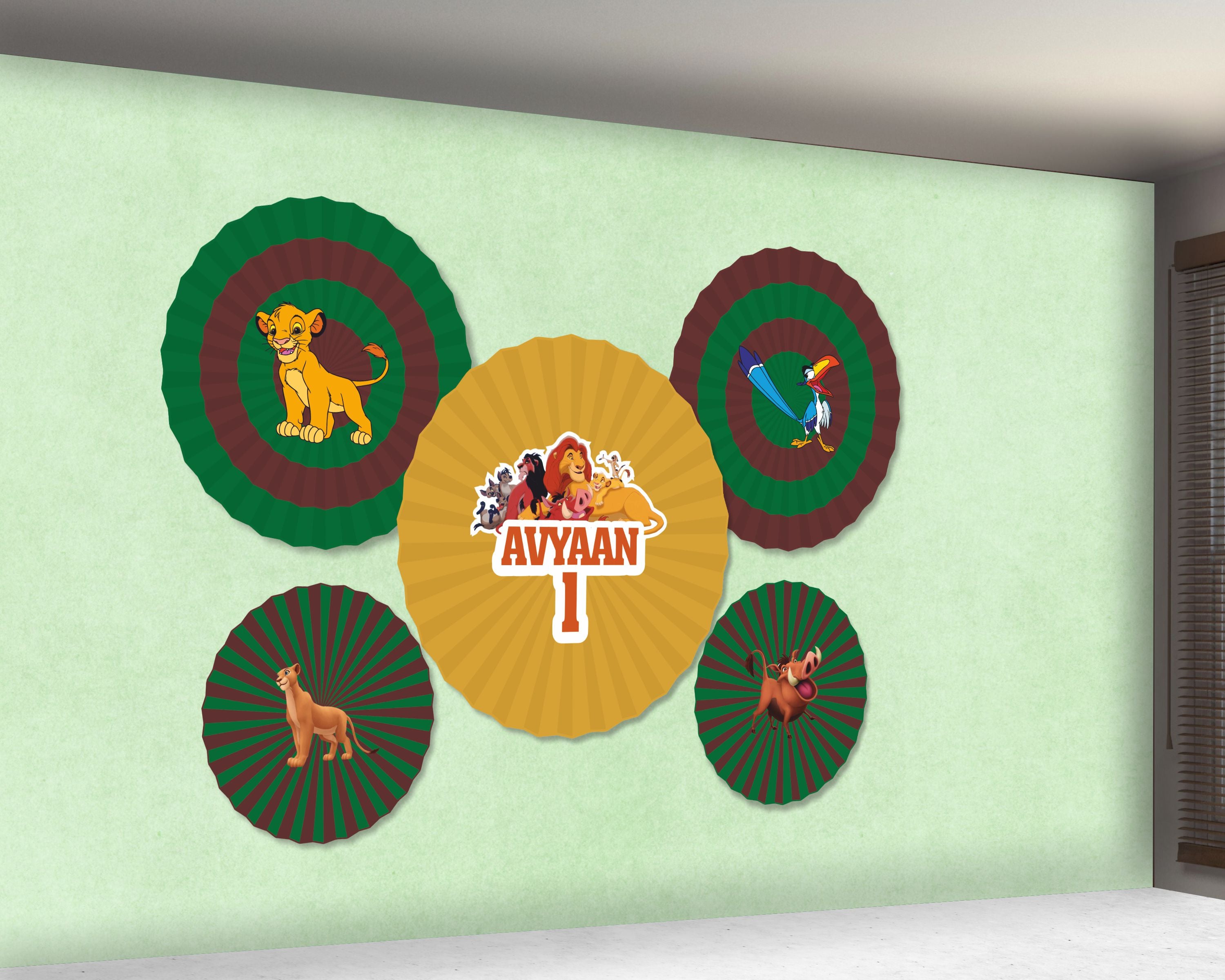 Lion King Theme Paper Fan