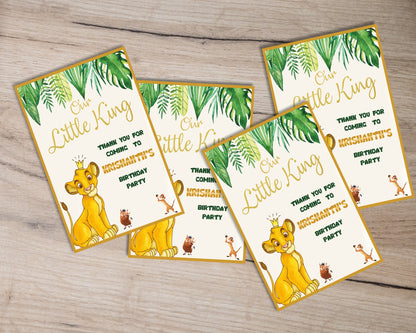 Lion King Theme Thank You Card