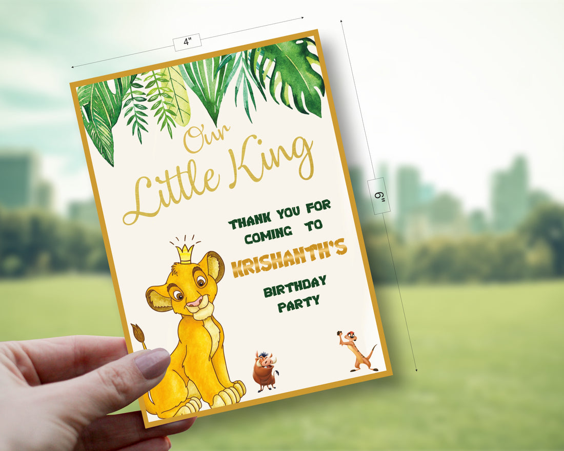 PSI Lion King Theme Thank You Card