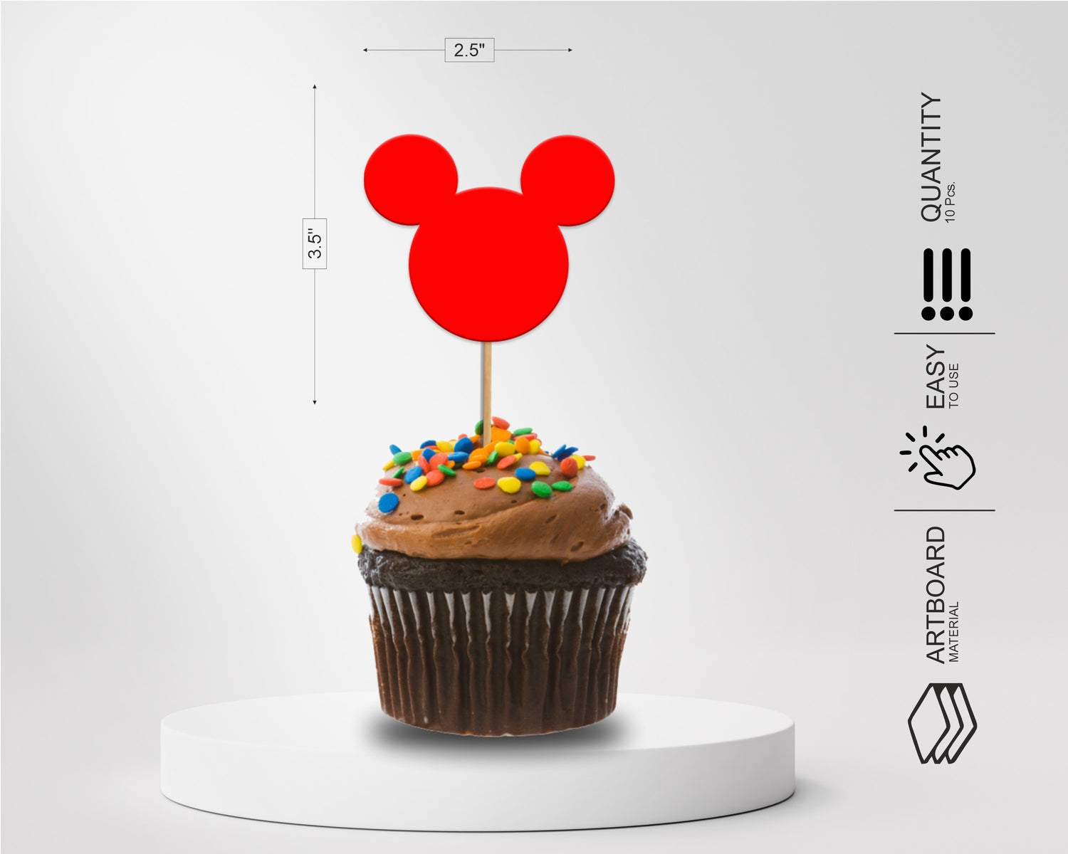 PSI Mickey Mouse Cup Cake Topper