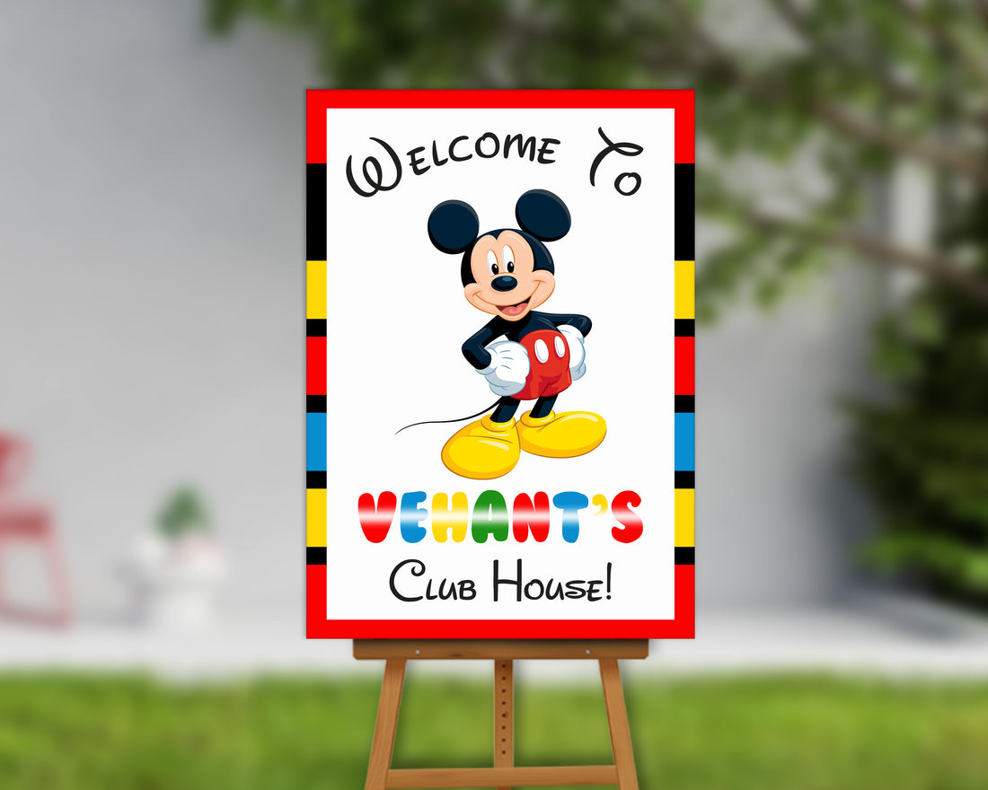 Mickey Mouse Customized Welcome Board