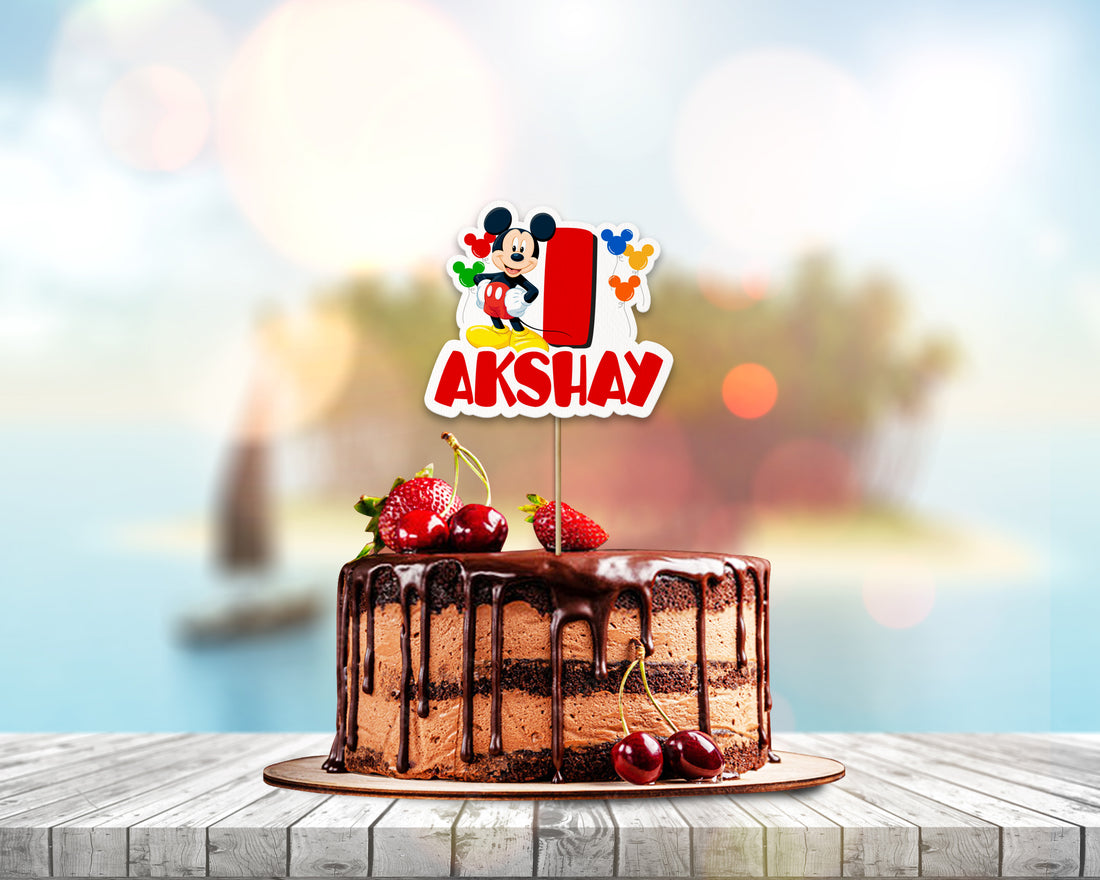 Mickey Mouse Personalized Cake Topper