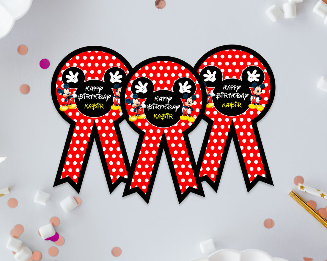 Mickey Mouse Theme Badges