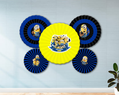 Minion Theme Paper Fan